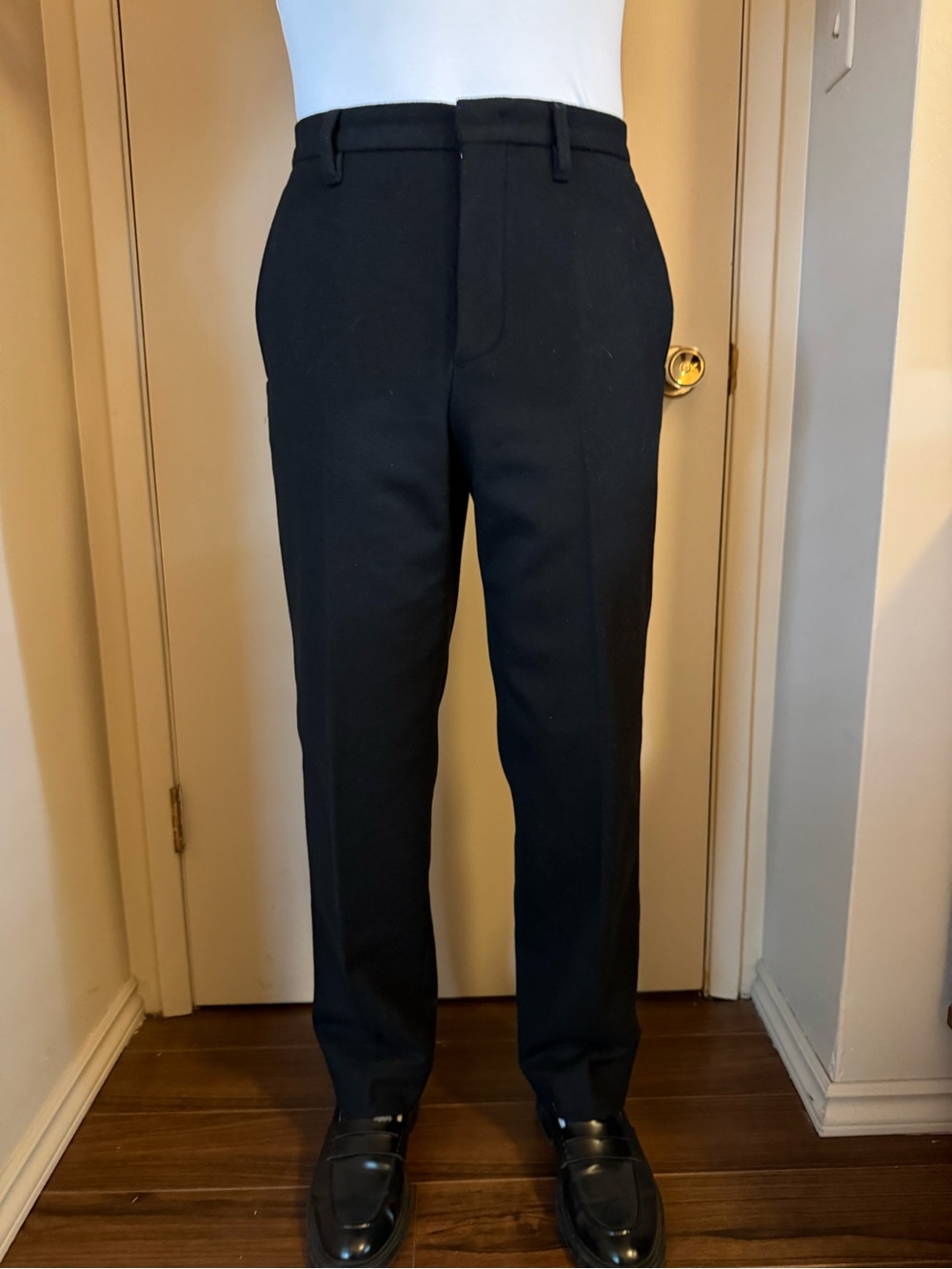 Zara Black Wool Blend Dress Trousers